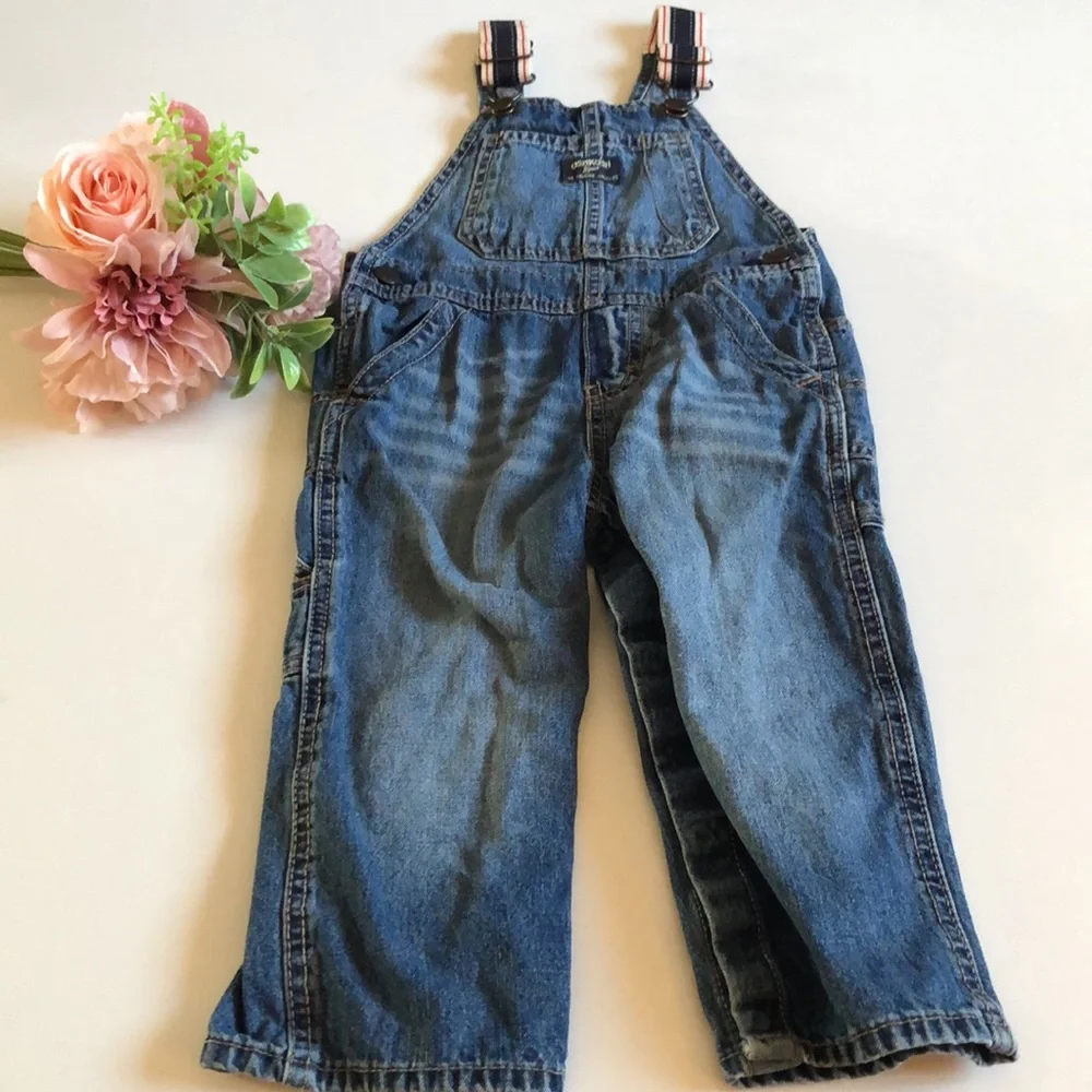Oshkosh denim overalls 24 month With canvas straps